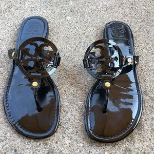Tory Burch sandals black patent leather